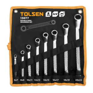 Tolsen 15077 8 Pieces Double Ring Spanner Set PK