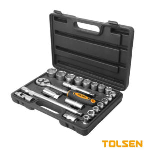 Tolsen 15139 22 Pieces 1.2″ Socket Set PK