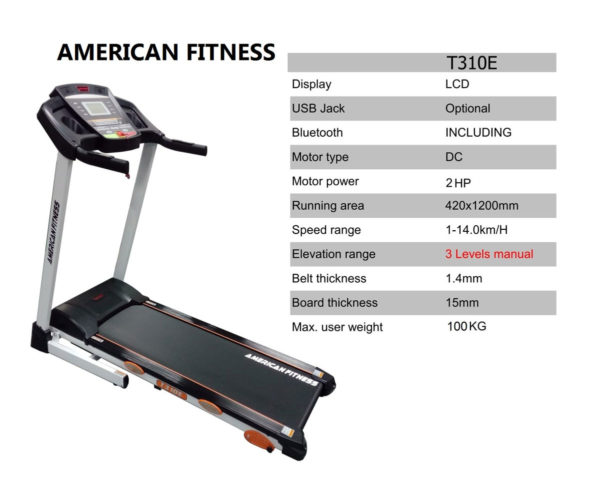American Fitness Treadmill T310E - Image 2
