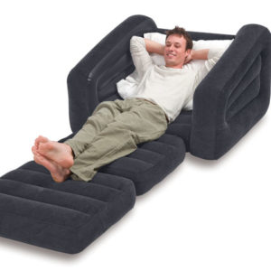 Intex Inflatable Pull-Out Chair and Twin Air Mattress