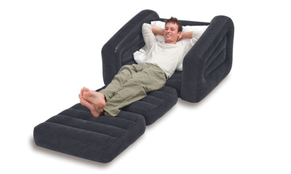 Intex Inflatable Pull-Out Chair and Twin Air Mattress