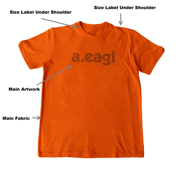 Crew Neck Orange T-Shirt