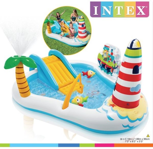 Intex Fishing Fun Play Center Inflatable Kiddie Pool 57162