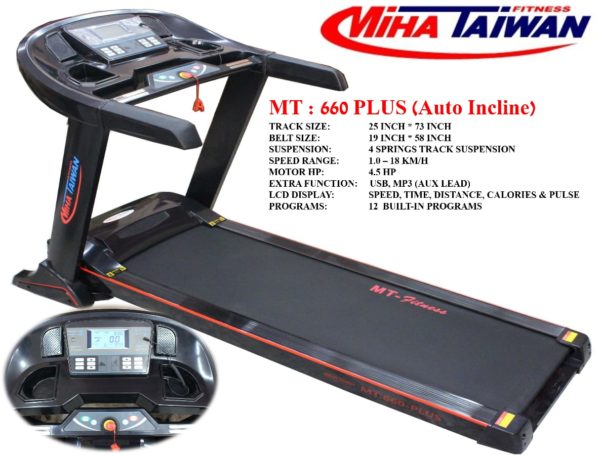 Pakistan Miha Taiwan MT-660 Plus Commerical Motorized Treadmill
