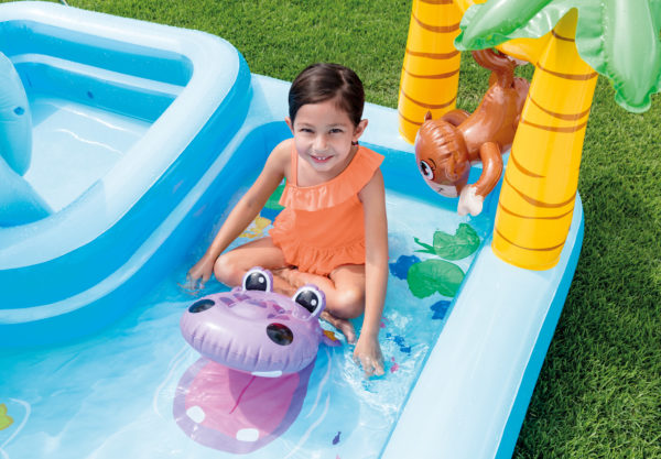 Telebrands PAK Intex Inflatable Kids Jungle Adventure Play Center Swimming Pool 57161