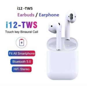 TWIN I12 Wireless Earphone V5.0 With Pouch in Pakistan