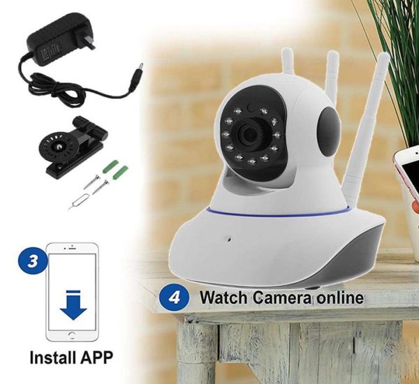 IP Wireless Camera 360 With 3 Antenna Telebrands